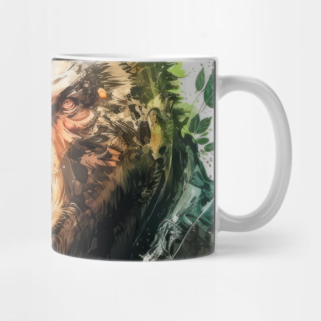 Grizzly Bear Portrait Animal Painting Wildlife Outdoors Adventure by Cubebox